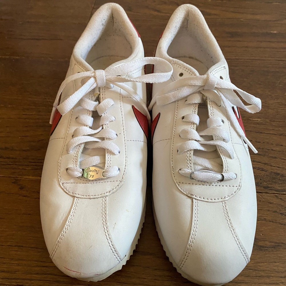 Old school red and white Nike Cortez